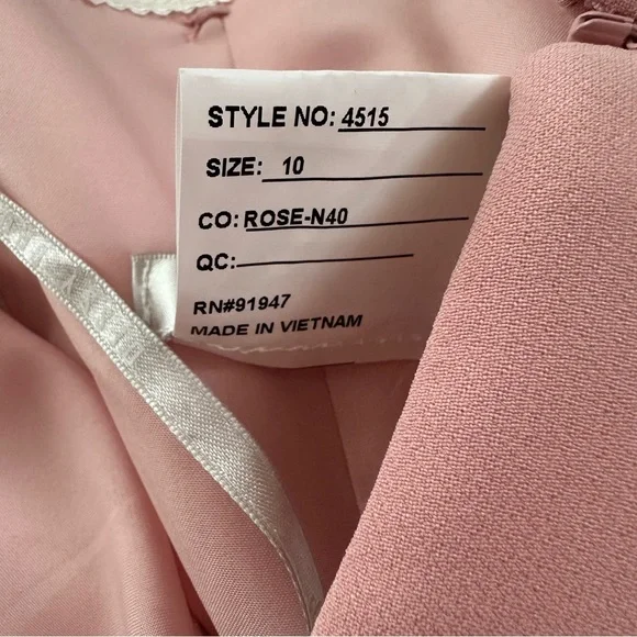 Dessy Group Strapless Gown Women Size 10 Rose Pink Sweetheart Mermaid Dress Prom - Picture 7 of 10